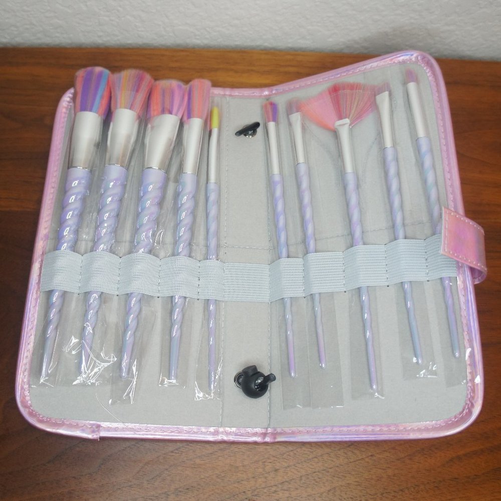 🥳HP🥳Rainbow Unicorn Makeup Brushes- Set of 10